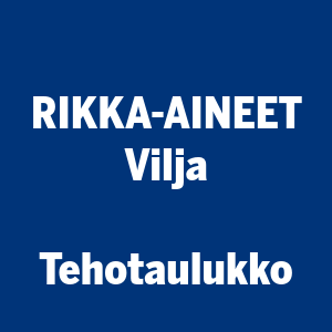 Viljojen tankkiseostaulukko